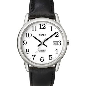 TIMEX Indiglo Watch, With Black Leather Straps⌚️